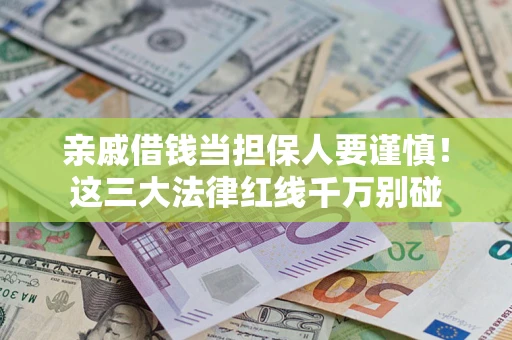武汉亲戚借钱当担保人要谨慎！这三大法律红线千万别碰