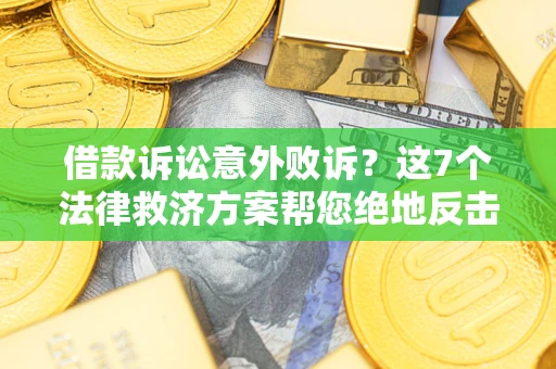 武汉借款诉讼意外败诉？这7个法律救济方案帮您绝地反击！