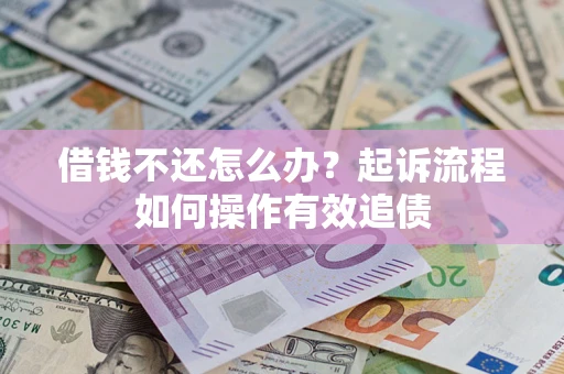 武汉借钱不还怎么办？起诉流程如何操作有效追债