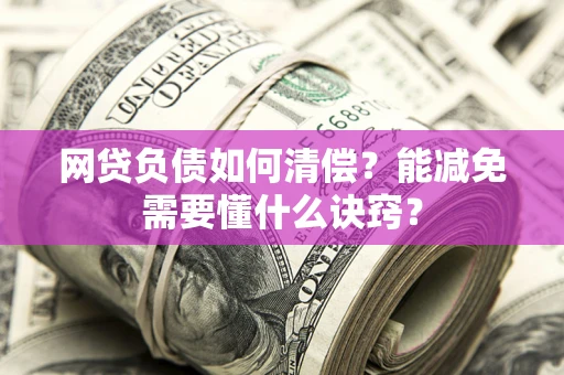武汉网贷负债如何清偿？能减免需要懂什么诀窍？