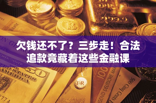 武汉欠钱还不了？三步走！合法追款竟藏着这些金融课
