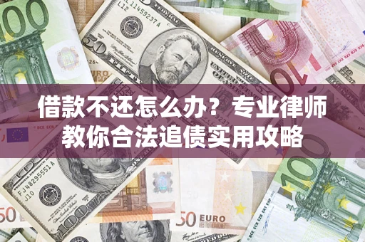 武汉借款不还怎么办？专业律师教你合法追债实用攻略