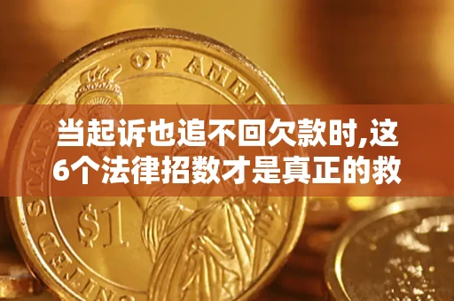 武汉当起诉也追不回欠款时,这6个法律招数才是真正的救命稻草